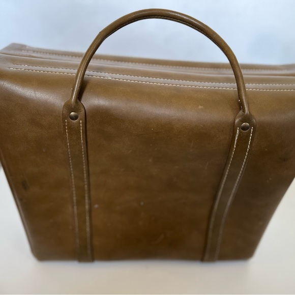 Vintage brown large leather feel briefcase… - Picture 5 of 9